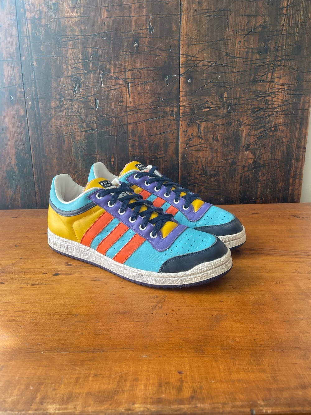 Adidas Top Ten Low Sunshine/Orange/White 2006 Sneakers 014244 in size 9.5